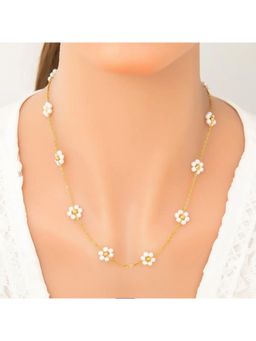 ESTAILO FASHION - Women White Alloy Necklace