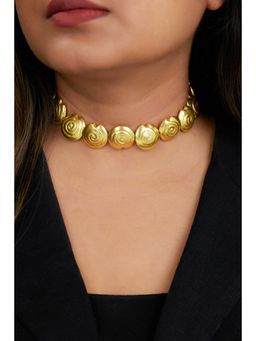 AMOSSH - Women Gold Brass Necklace