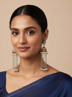 Viana Jewels - Women Yellow Brass Pair of Earrings