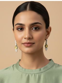 Viana Jewels - Women Yellow Brass Pair of Earrings