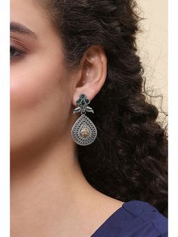 Rangriti - Women Green Alloy Pair of Earrings