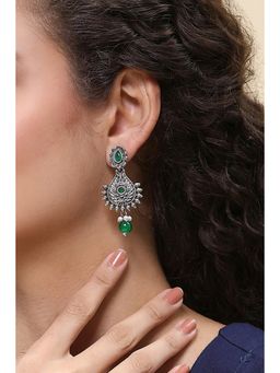 Rangriti - Women Green Alloy Pair of Earrings