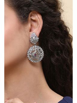 Rangriti - Women Pink Alloy Pair of Earrings