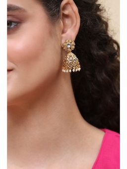 Rangriti - Women White Alloy Pair of Earrings