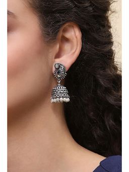 Rangriti - Women Navy Blue Brass Pair of Earrings