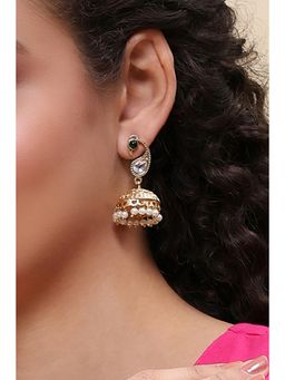 Rangriti - Women Green Brass Pair of Earrings