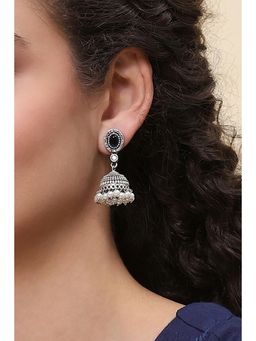 Rangriti - Women Navy Blue Brass Pair of Earrings