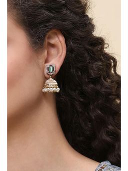 Rangriti - Women Green Brass Pair of Earrings