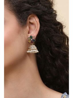 Rangriti - Women Multi-Color Brass Pair of Earrings