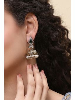 Rangriti - Women Green Brass Pair of Earrings