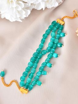 Silvermerc Designs - Women Turquoise Brass Bracelet