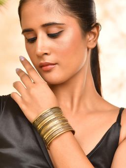 Silvermerc Designs - Women Gold Brass Cuff