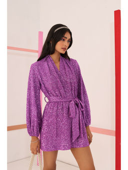 Clothes on my mind - Purple Shimmer Dress (Set of 2)