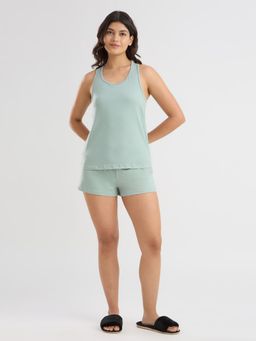 Ammarzo - Sage Green Racerback Top And Shorts