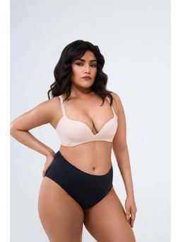 INVOGUE - Off White Solid Underwired Padded Medium Coverage Wireless Seamless Bra