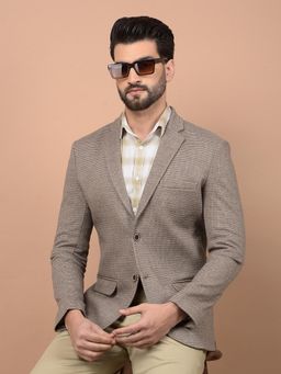 CRIMSOUNE CLUB - Mens Brown Single Breasted Blazer