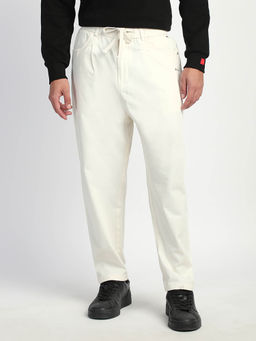 The Bear House - Men Solid Straight Fit Trouser