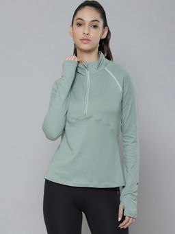 Fitkin - Long Sleeve 1-4 Zip Quick Dry Active Empire Top