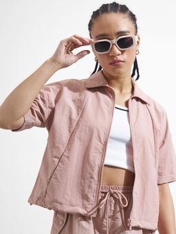 TOKYO TALKIES - Women Pink Relaxed Fit Jacket