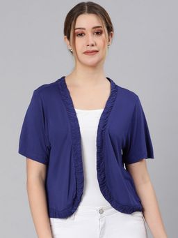 Oxolloxo - Blue On Cloud Nine Trendy Women Shrug
