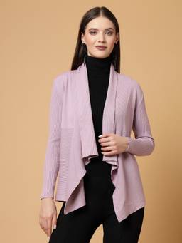 Mafadeny - Mauve Women Open Front Shrug