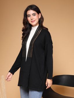 Mafadeny - Women Embellished Longline Shrug