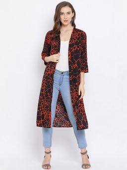 Oxolloxo - Multicolor Animal Print Web Women Shrug