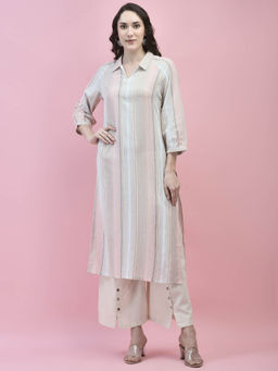Shree - Women Cotton Pink Printed Kurta