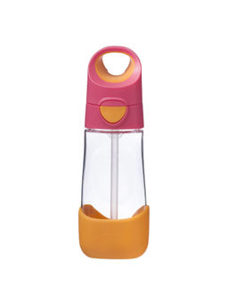 b.box - Tritan Straw Drink Bottle 450 Ml- Strawberry Shake Pink Orange