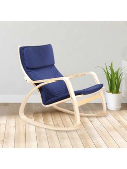 HomeTown - Vita Engineered Wood Rocking Chair in Blue Colour