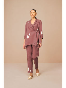 AMPM - Mauve Dahlia Printed Co-Ord (Set of 3)