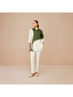 AMPM - Olive Zelda Colorblock Co-Ord (Set of 3)