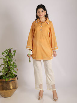 GRASS & SUNSHINE - Modern Sunshine Embroidered Kurti and Pant (Set of 2)