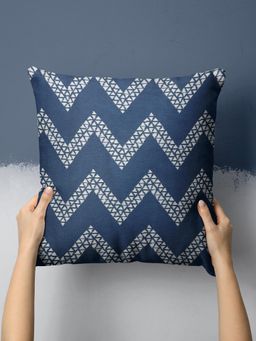 BIANCA - Abstract Decorative Hand Loom Cotton Jute Cushion Cover (16x16 Inches)
