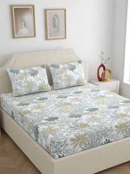 Home Ecstasy - Cotton King Bedsheet with 2 Pillow Covers (King)