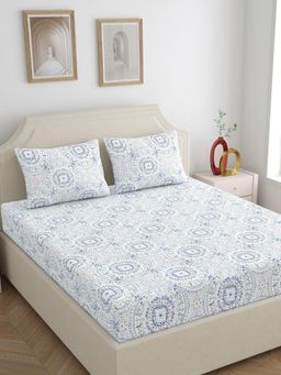 Home Ecstasy - Cotton King Bedsheet with 2 Pillow Covers (King)