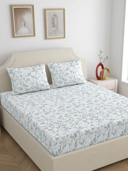 Home Ecstasy - Cotton King Bedsheet with 2 Pillow Covers (King)