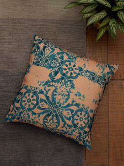 Zeba World - Blue Contemporary Polycanvas Cushion Cover (16x16 Inches)
