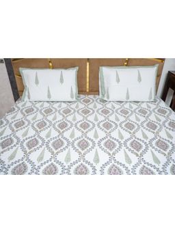 Videksha Home & Lifestyle - Gradient Garden Percale Bedsheet with 2 Pillow Covers (King)