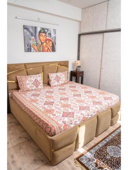 Videksha Home & Lifestyle - Rangoli Bahar Bedsheet with 2 Pillow Covers (King)