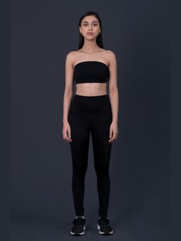 Muvazo - Black Cotton Solidlain Fitted Bustier