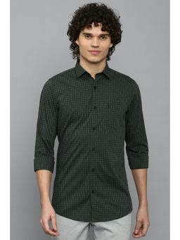 Allen Solly - Men Green Slim Fit Check Full Sleeves Casual Shirts