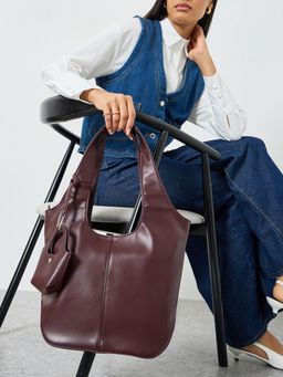 Styli - Women Solid Brown Handbag