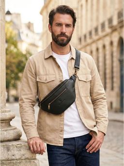 Berbanto - Viceroy Full-Grain Leather Sling Bag - Black (M)