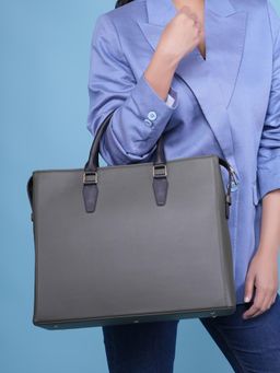 Horra - Women Tote Bag With Detachable Strap - Grey