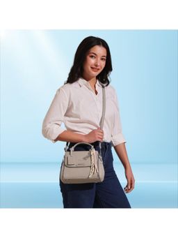 Bagabu - Women Grey Solid Handbag With Detachable Strap