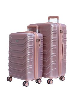 ROMEING - Monopoli Polycarbonate Luggage Trolley Bags - Rose Gold (S/M) (Pack of 2)