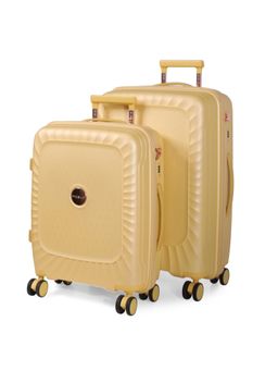 ROMEING - Sicily Polypropylene Luggage Trolley Bags - Yellow (S/M) (Pack of 2)
