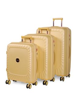 ROMEING - Sicily Polypropylene Luggage Trolley Bags - Yellow (S/M/L) (Pack of 3)