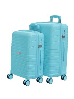 ROMEING - Tuscany Polypropylene Luggage Trolley Bags - Aqua (S/M) (Pack of 2)